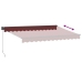 Toldo retráctil manual color burdeos 350x250 cm