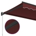 Toldo retráctil manual color burdeos 350x250 cm