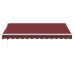 Toldo retráctil automático burdeos 350x250 cm