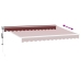 Toldo retráctil automático burdeos 350x250 cm