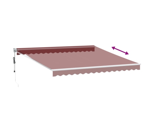 Toldo retráctil automático burdeos 400x300 cm