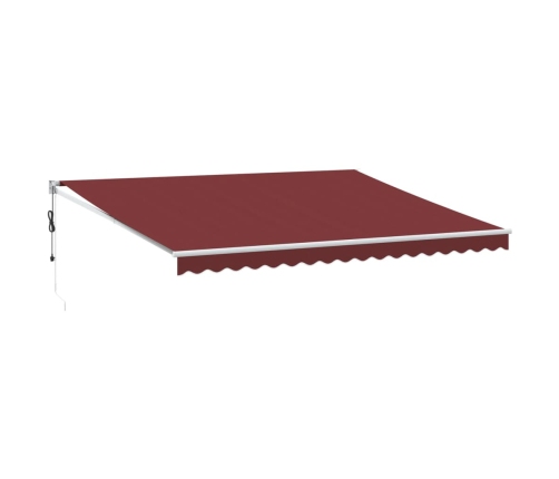 Toldo retráctil automático burdeos 450x300 cm