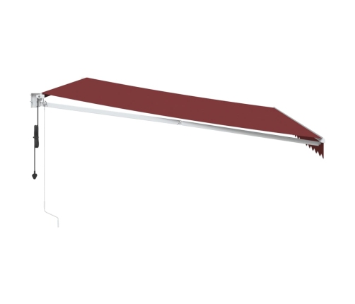 Toldo retráctil automático burdeos 450x300 cm