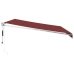 Toldo retráctil automático burdeos 450x300 cm