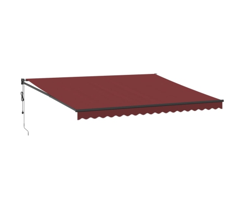 Toldo retráctil automático burdeos 450x300 cm