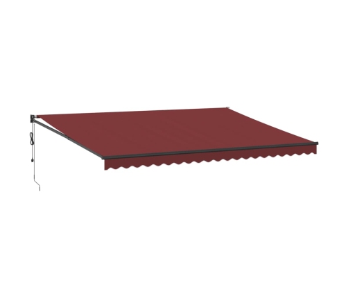 Toldo retráctil automático burdeos 500x300 cm