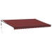 Toldo retráctil automático burdeos 500x300 cm