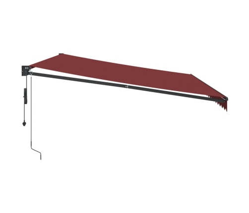 Toldo retráctil automático burdeos 500x300 cm
