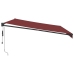 Toldo retráctil automático burdeos 500x300 cm