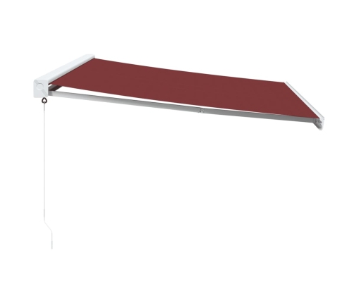 Toldo retráctil manual burdeos 450x300 cm