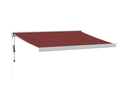 Toldo retráctil automático burdeos 350x250 cm