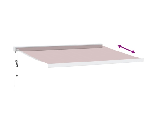 Toldo retráctil automático burdeos 450x300 cm