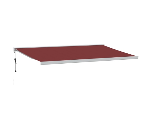 Toldo retráctil automático burdeos 500x300 cm