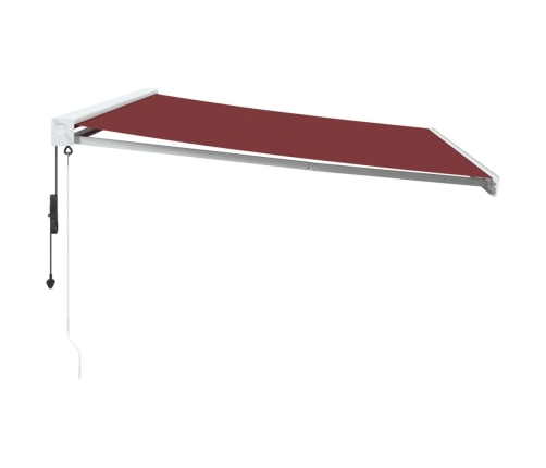 Toldo retráctil automático burdeos 500x300 cm