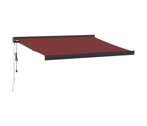 Toldo retráctil automático burdeos 350x250 cm