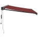 Toldo retráctil automático burdeos 350x250 cm