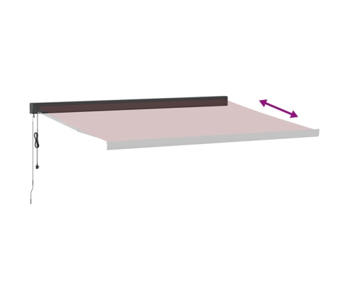 Toldo retráctil automático burdeos 450x300 cm