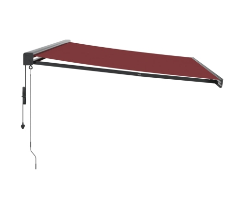 Toldo retráctil automático burdeos 500x300 cm