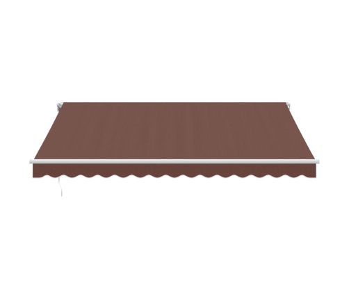 Toldo retráctil automático marrón 400x350 cm