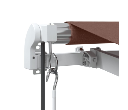 Toldo retráctil automático marrón 400x350 cm