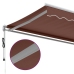 Toldo retráctil automático marrón 400x350 cm