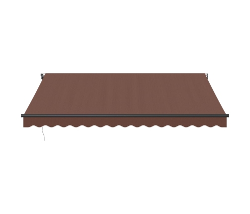 Toldo retráctil automático marrón 400x350 cm