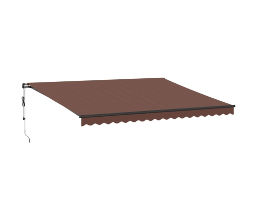 Toldo retráctil automático marrón 450x350 cm