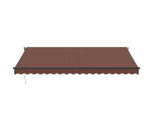 Toldo retráctil automático marrón 450x350 cm