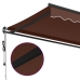 Toldo retráctil automático marrón 450x350 cm