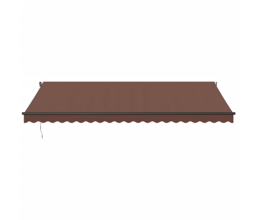 Toldo retráctil automático marrón 500x350 cm