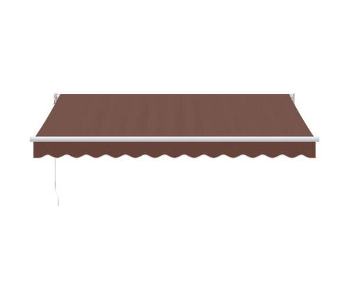 Toldo retráctil manual marrón 350x250 cm