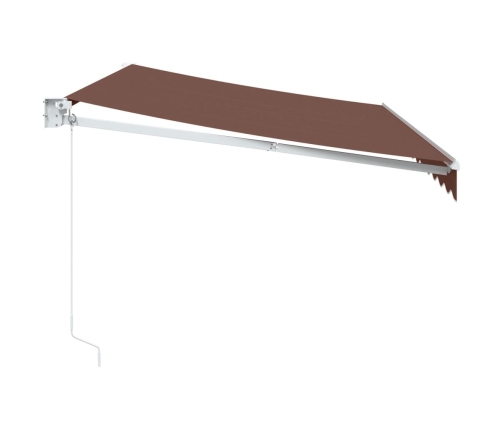 Toldo retráctil manual marrón 350x250 cm