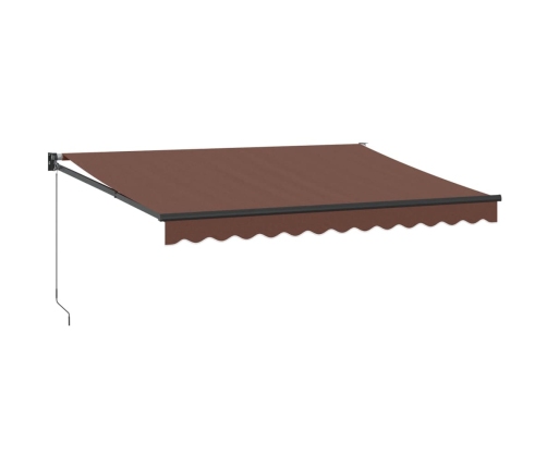 Toldo retráctil manual marrón 350x250 cm