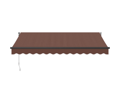 Toldo retráctil manual marrón 350x250 cm