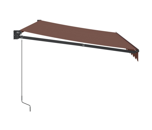 Toldo retráctil manual marrón 350x250 cm