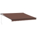 Toldo retráctil manual marrón 400x300 cm