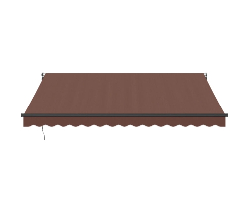Toldo retráctil manual marrón 400x300 cm