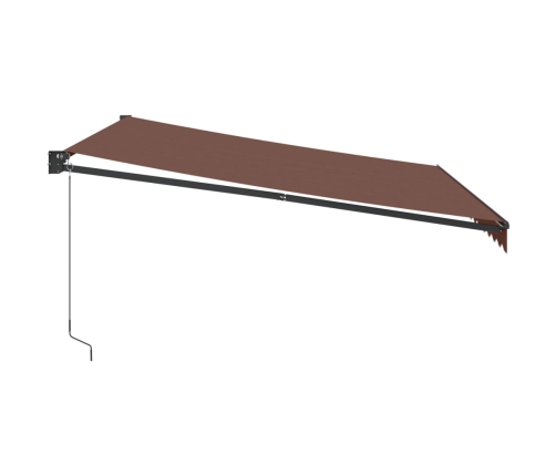 Toldo retráctil manual marrón 400x300 cm