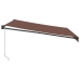 Toldo retráctil manual marrón 400x300 cm