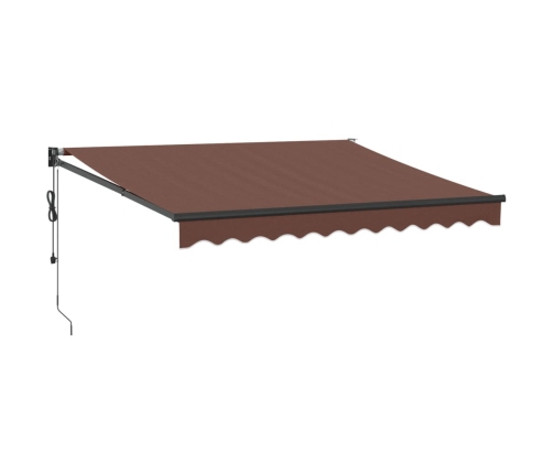 Toldo retráctil automático burdeos 300x250 cm