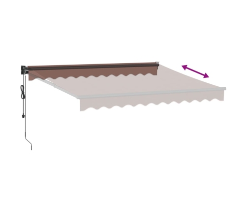 Toldo retráctil automático burdeos 300x250 cm