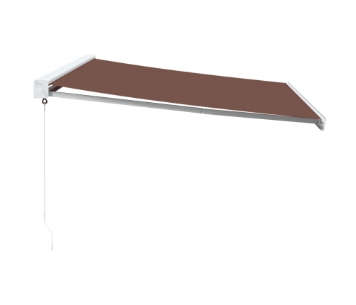 Toldo retráctil manual marrón 450x300 cm