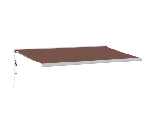 Toldo retráctil automático marrón 500x300 cm