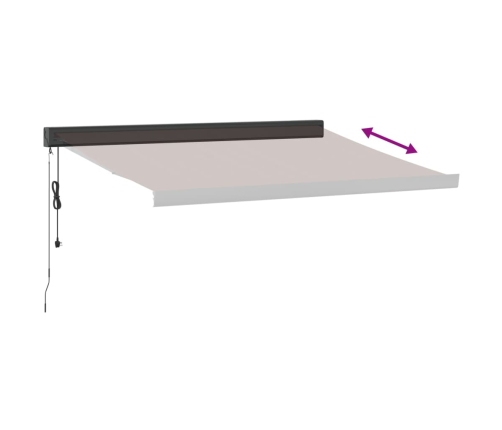 Toldo retráctil automático marrón 350x250 cm