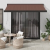 Toldo retráctil automático marrón 350x250 cm