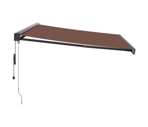 Toldo retráctil automático marrón 400x300 cm