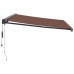 Toldo retráctil automático marrón 450x300 cm