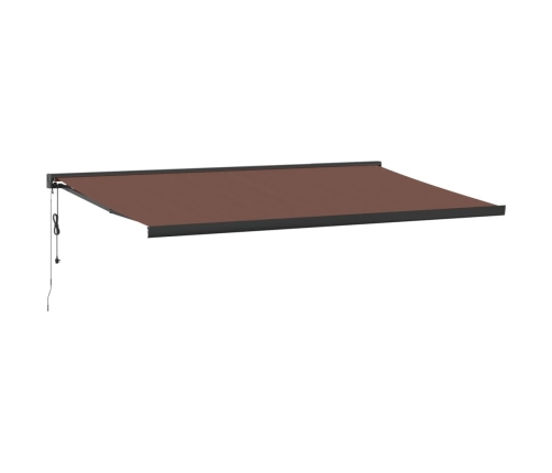 Toldo retráctil automático marrón 500x300 cm