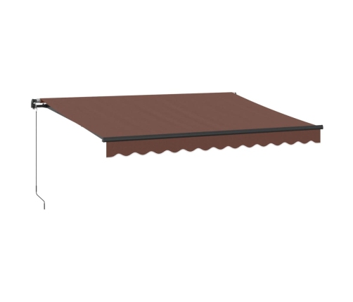 Toldo retráctil manual marrón 350x250 cm