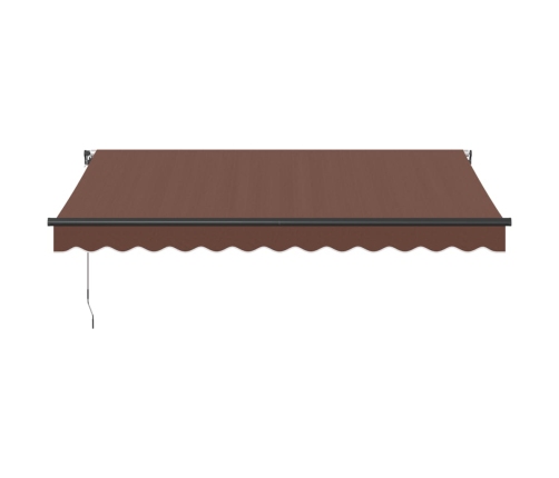 Toldo retráctil manual marrón 350x250 cm